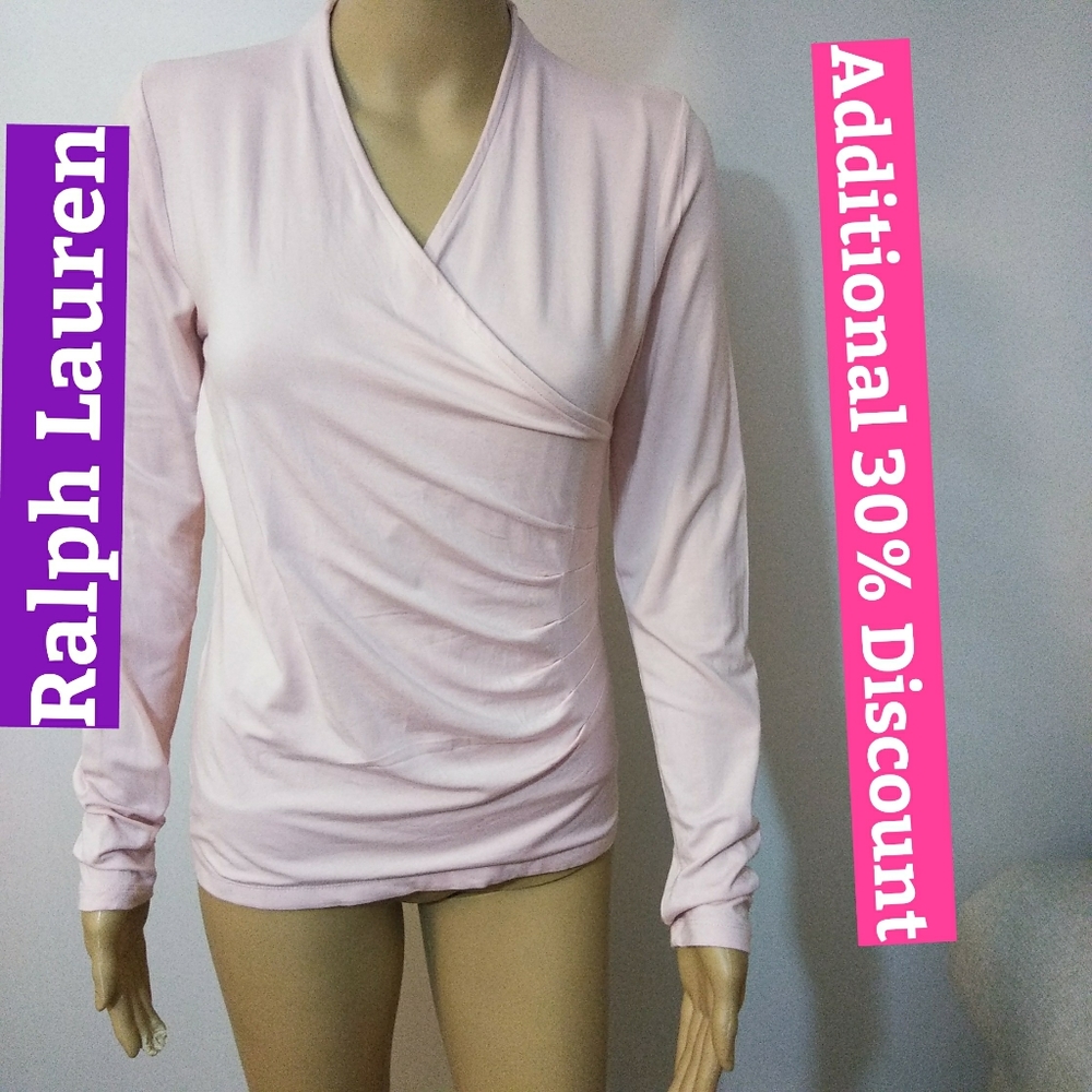 Ralph Lauren Pink Crossover Top Sz‎ PS